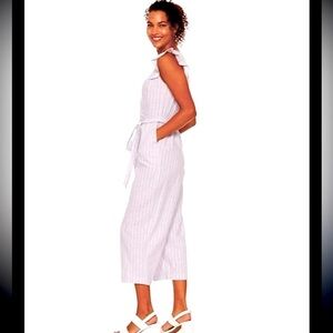 Old Navy Lavender Stripe Sleeveless Jumpsuit